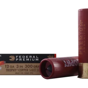 Federal Premium Vital-Shok Ammunition 12 Gauge 3" 300 Grain Trophy Copper Tipped Sabot Slug Lead-Free Box of 5