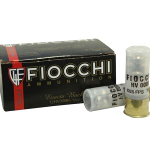 Fiocchi Exacta Ammunition 12 Gauge 2-3/4" 00 Buckshot 9 Nickel Plated Pellets Box of 10