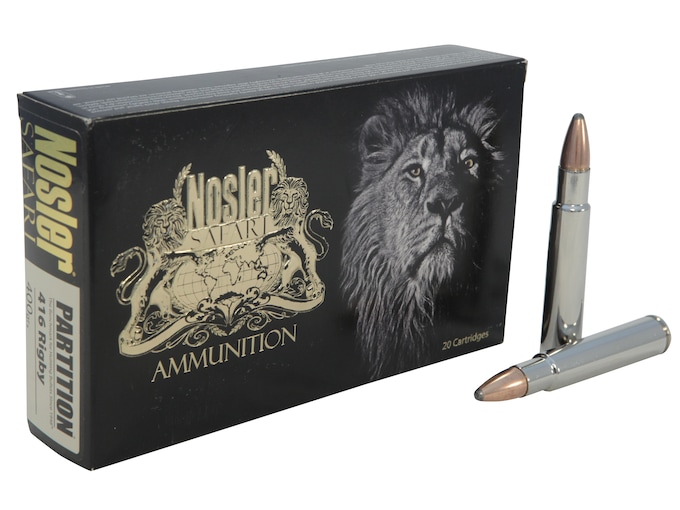 Nosler Safari Ammunition 416 Rigby 400 Grain Partition Box of 20