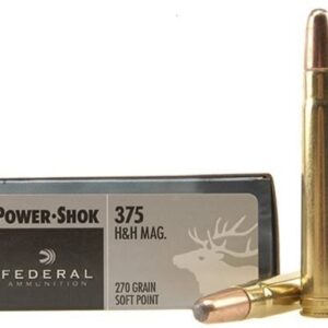 Federal Power-Shok Ammunition 375 H&H Magnum 270 Grain Soft Point Box of 20