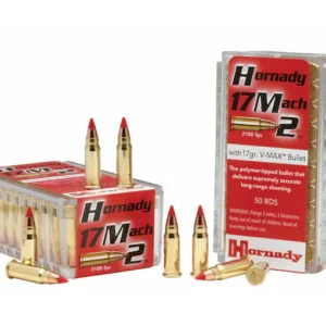 Hornady Varmint Express Ammunition 17 Hornady Mach 2 (HM2) 17 Grain V-Max Box of 50
