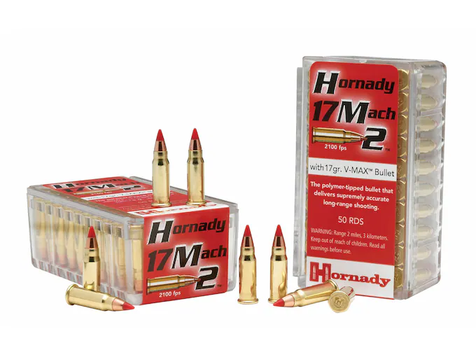 Hornady Varmint Express Ammunition 17 Hornady Mach 2 (HM2) 17 Grain V-Max Box of 50