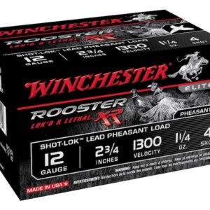 Winchester Rooster XR Pheasant Ammunition 12 Gauge 2-3/4" 1-1/4 oz #4 Copper Plated Shot Box of 15