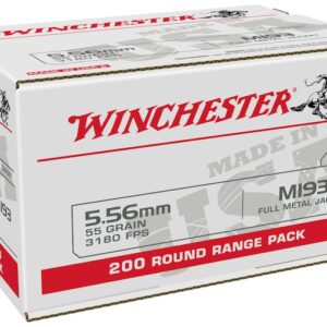 Winchester USA Ammunition 5.56x45mm NATO 55 Grain M193 Full Metal Jacket Value Pack