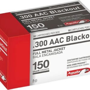 Aguila Ammunition 300 AAC Blackout 150 Grain Full Metal Jacket