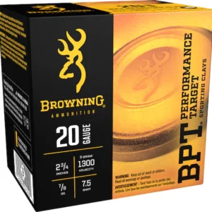 Browning BPT Target Ammunition 20 Gauge 2-3/4" 7/8 oz #7-1/2 Shot