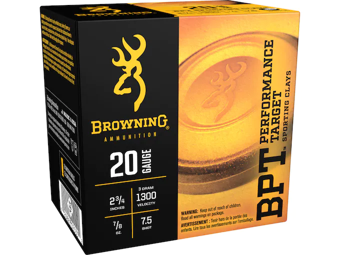 Browning BPT Target Ammunition 20 Gauge 2-3/4" 7/8 oz #7-1/2 Shot
