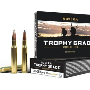 Nosler Trophy Grade Ammunition 30-06 Springfield 180 Grain Partition Box of 20