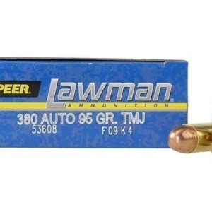 Speer Lawman Ammunition 380 ACP 95 Grain Total Metal Jacket