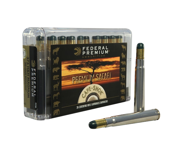 Federal Premium Safari Ammunition 375 H&H Magnum 300 Grain Woodleigh Hydrostatically Stabilized Solid Bullets