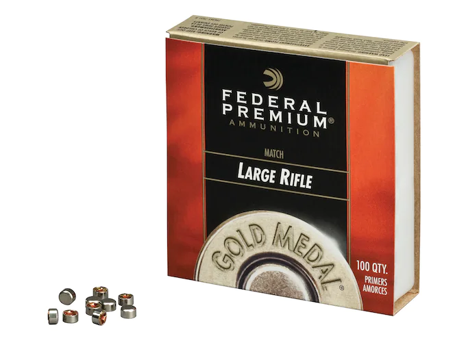 Federal Premium Gold Medal Large Rifle Match Primers #210M Box of 1000 (10 Trays of 100)