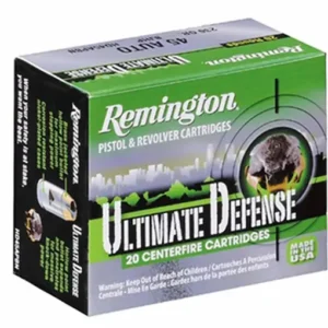Remington HD Ultimate Defense Ammunition 38 Special +P 125 Grain Brass Jacketed Hollow Point Box of 20