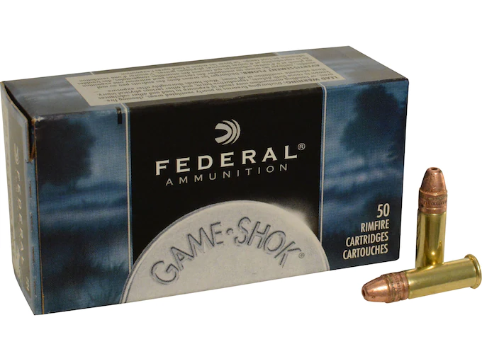 Federal Game-Shok Ammunition 22 Long Rifle Hyper Velocity 31 Grain Plated Lead Hollow Point
